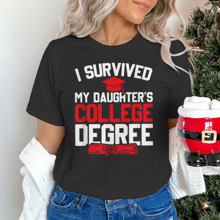 I Survived My Daughter's College Degree College Graduation Unisex T-Shirt