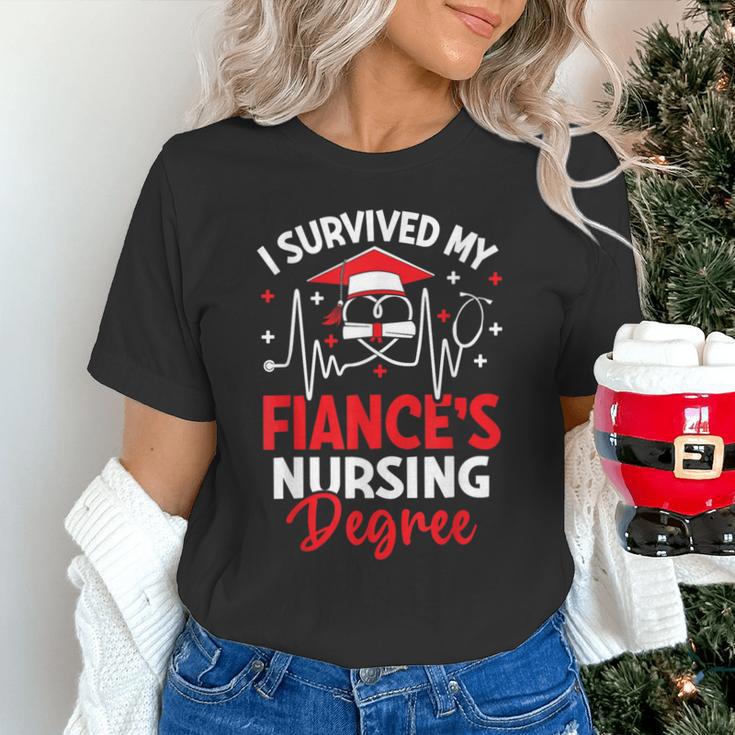 i Survived My Fiance's Nursing Degree Graduation Gifts Unisex T-Shirt