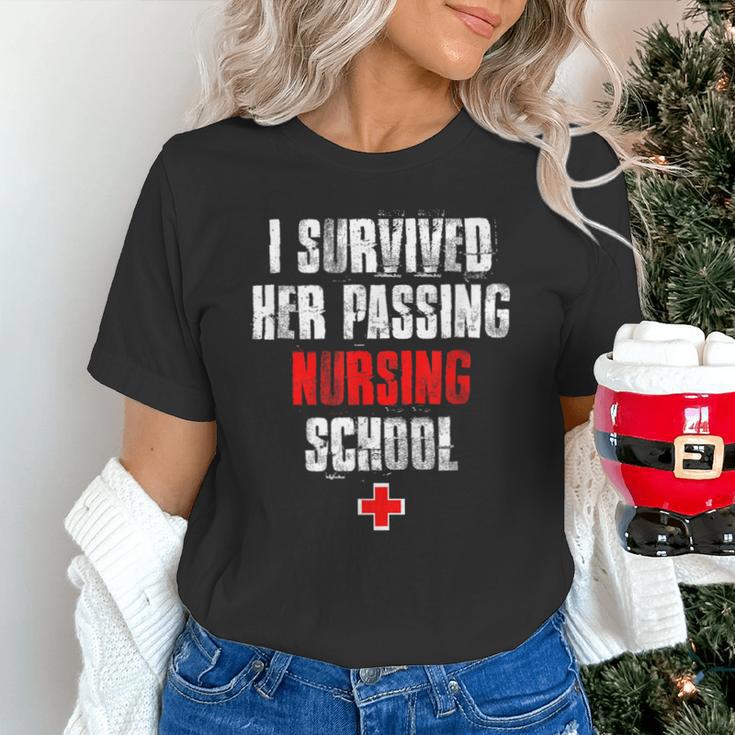I Survived Her Passing Nursing School Graduation Unisex T-Shirt