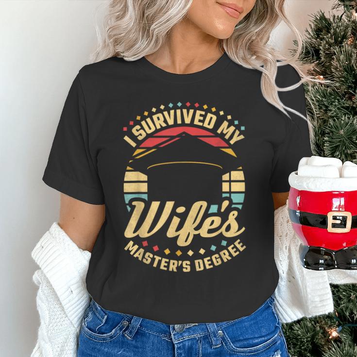 Survived My Wife's Master's Degree College Graduation Unisex T-Shirt
