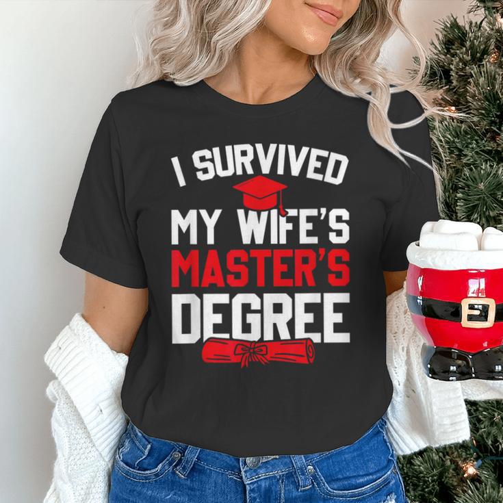 I Survived My Wife's Master's Degree Graduation Unisex T-Shirt