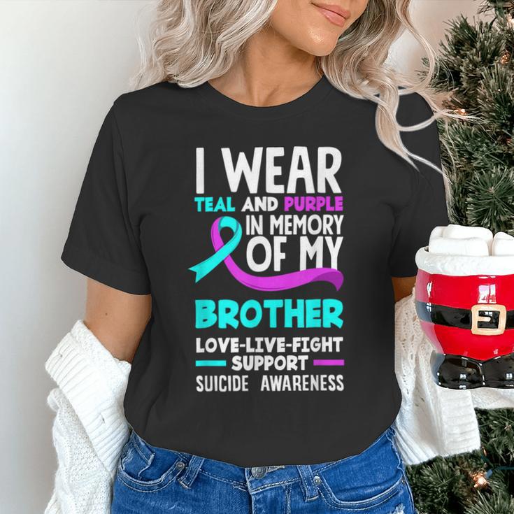 Teal & Purple In Memory Of My Brother Suicide Prevention Unisex T-Shirt