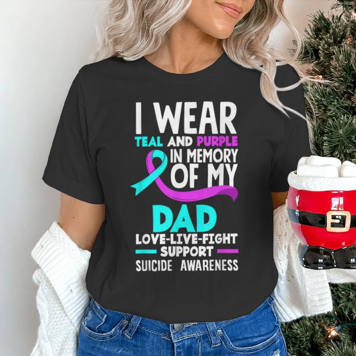 Teal & Purple In Memory Of My Dad Suicide Prevention Unisex T-Shirt Teal & Purple In Memory Of My Dad Suicide Prevention Unisex T-Shirt