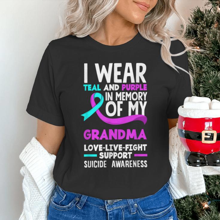 Teal & Purple In Memory Of My Grandma Suicide Prevention Unisex T-Shirt Teal & Purple In Memory Of My Grandma Suicide Prevention Unisex T-Shirt