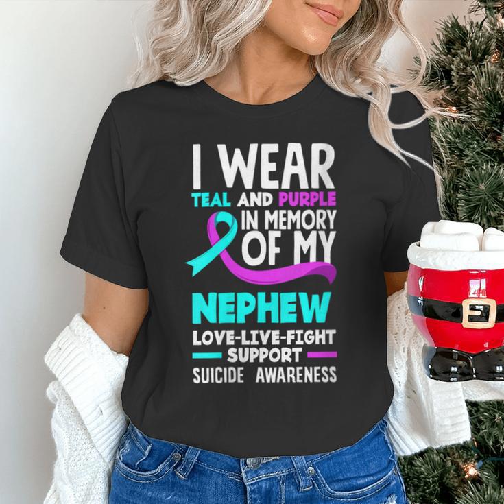 Teal & Purple In Memory Of My Nephew Suicide Prevention Unisex T-Shirt