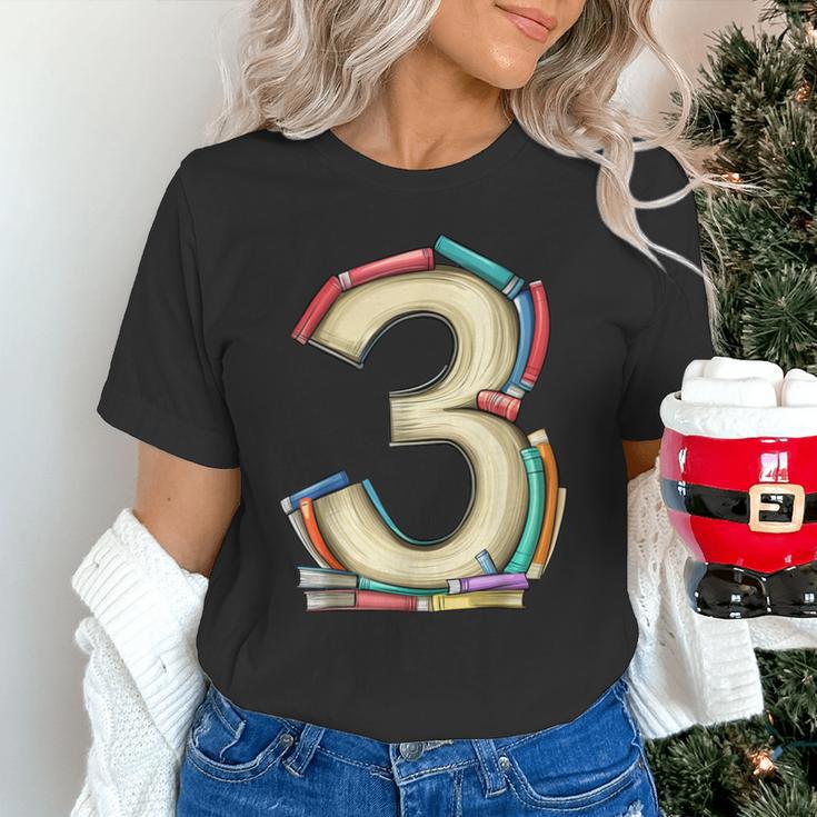 Toddler 3rd Birthday Books Themed 3 Year Old Boys Kids Girls Unisex T-Shirt