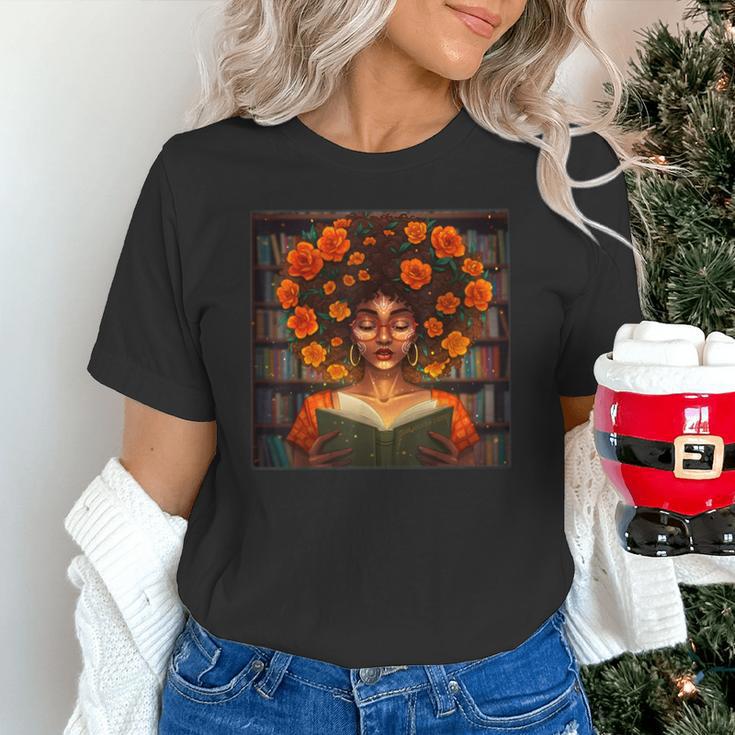 History Month Black Afro Girl Women Book Lovers Unisex T-Shirt