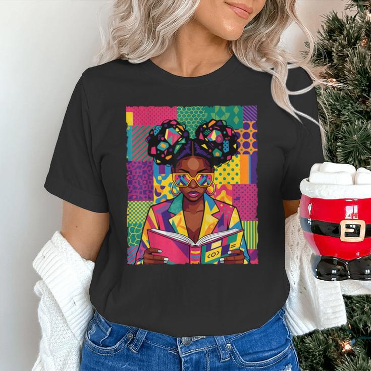 History Month Educated Black Women Girls Reading Book Unisex T-Shirt