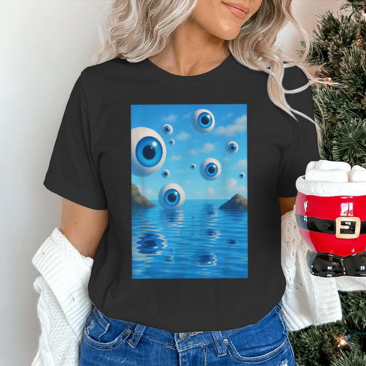 Trippy Weirdcore Frutiger Aero Surreal Eyeballs Y2K Unisex T-Shirt