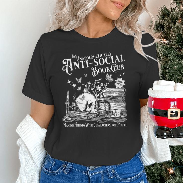 Unapologetically Antisocial Book Club Meets Weekly Retro Unisex T-Shirt