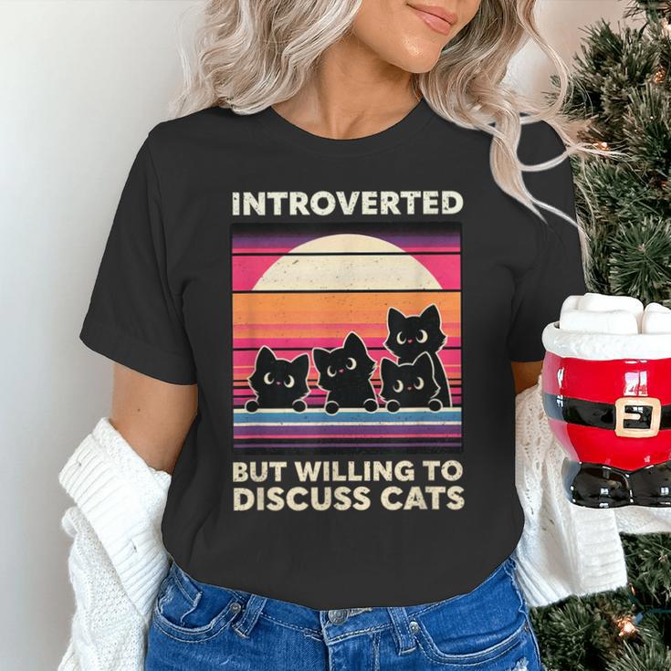 Unique Art For Introverted Cat Fans -Adults Cat Humorous Introvert Small Unisex T-Shirt