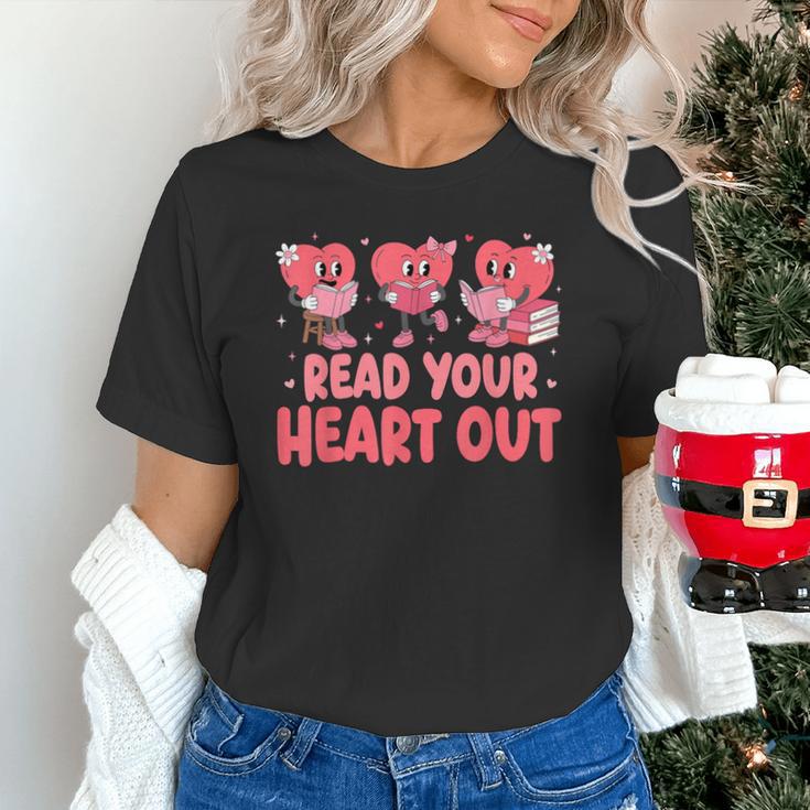 Valentine Day Book Read Your Heart Out Lovers Teacher Kids Unisex T-Shirt