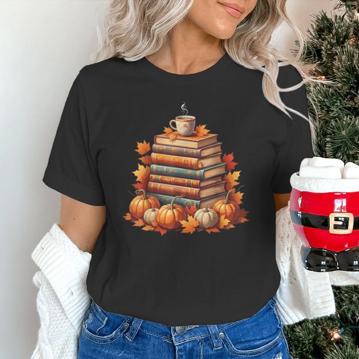 Vintage Autumn Books Pumpkin Coffee Book Lover Reading Unisex T-Shirt Vintage Autumn Books Pumpkin Coffee Book Lover Reading Unisex T-Shirt