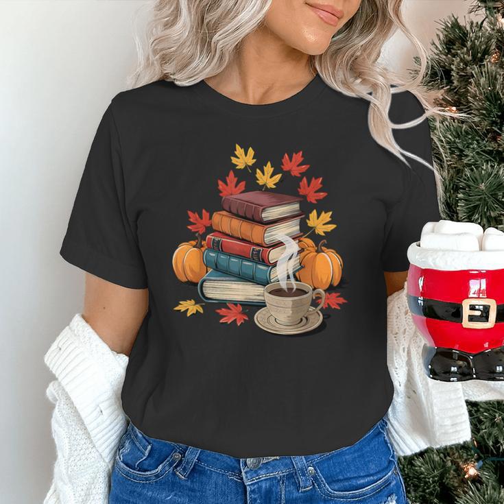 Vintage Books Tea Lovers Fall Autumn Leaves And Pumpkins Unisex T-Shirt Vintage Books Tea Lovers Fall Autumn Leaves And Pumpkins Unisex T-Shirt