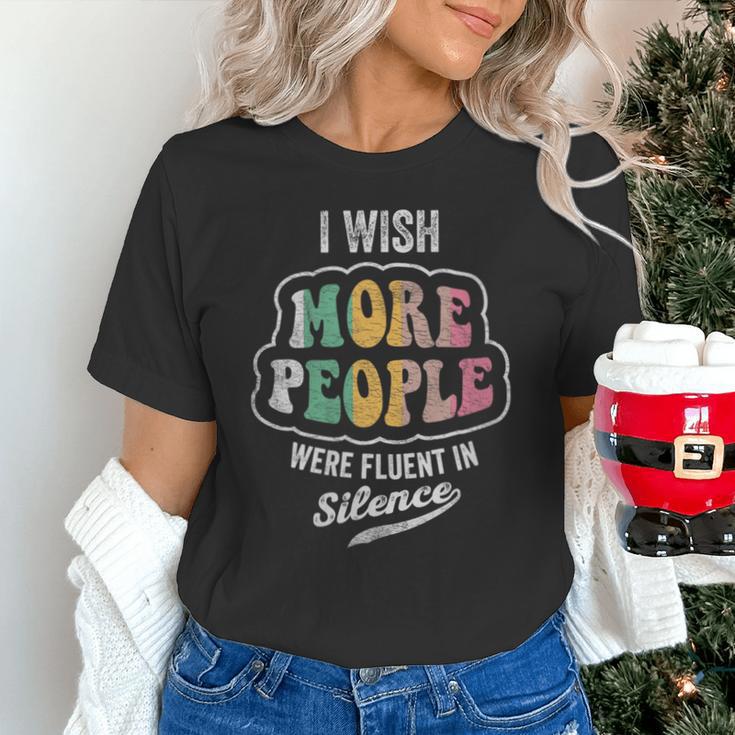 Vintage I Wish More People Were Fluent In Silence Introvert Unisex T-Shirt Vintage I Wish More People Were Fluent In Silence Introvert Unisex T-Shirt