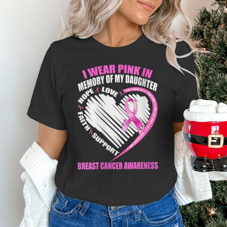 I Wear Pink In Memory Of Daughter Breast Cancer Awareness Unisex T-Shirt