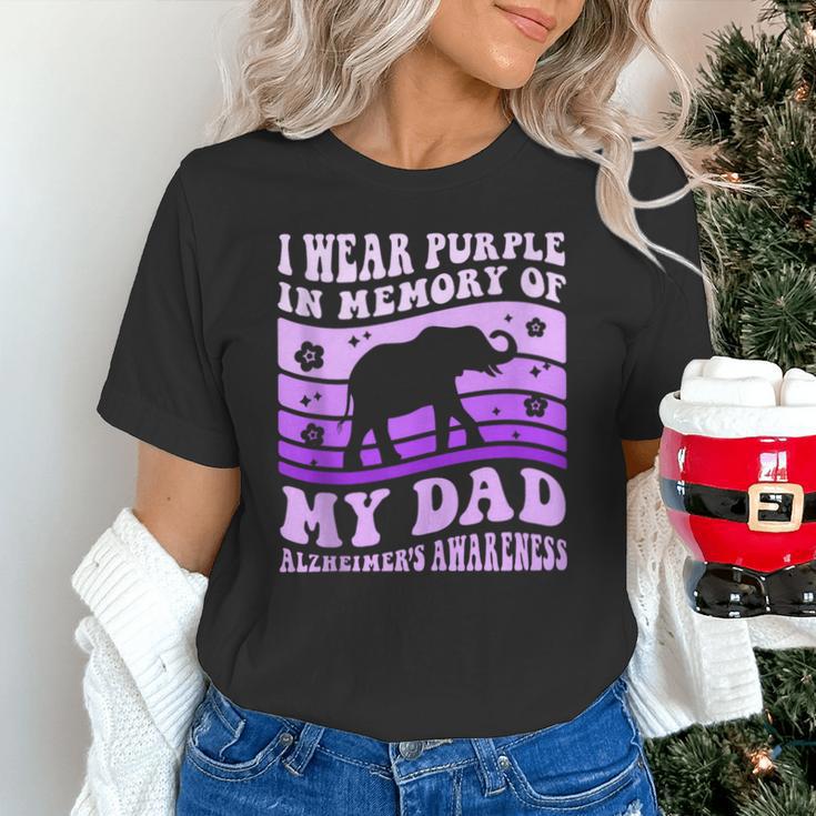 I Wear Purple In Memory Of My Dad Alzheimer's Awareness Day Unisex T-Shirt