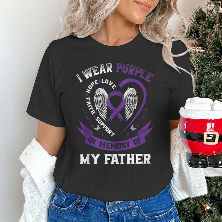 I Wear Purple In Memory Of My Father Alzheimers Awareness Unisex T-Shirt I Wear Purple In Memory Of My Father Alzheimers Awareness Unisex T-Shirt