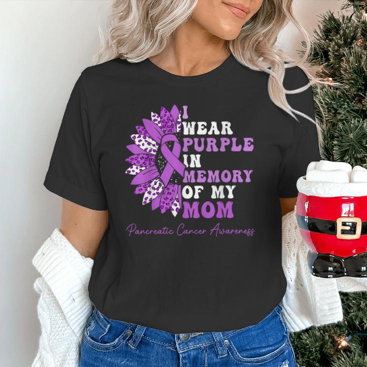 I Wear Purple In Memory Of My Mom Pancreatic Cancer Ribbon Unisex T-Shirt I Wear Purple In Memory Of My Mom Pancreatic Cancer Ribbon Unisex T-Shirt