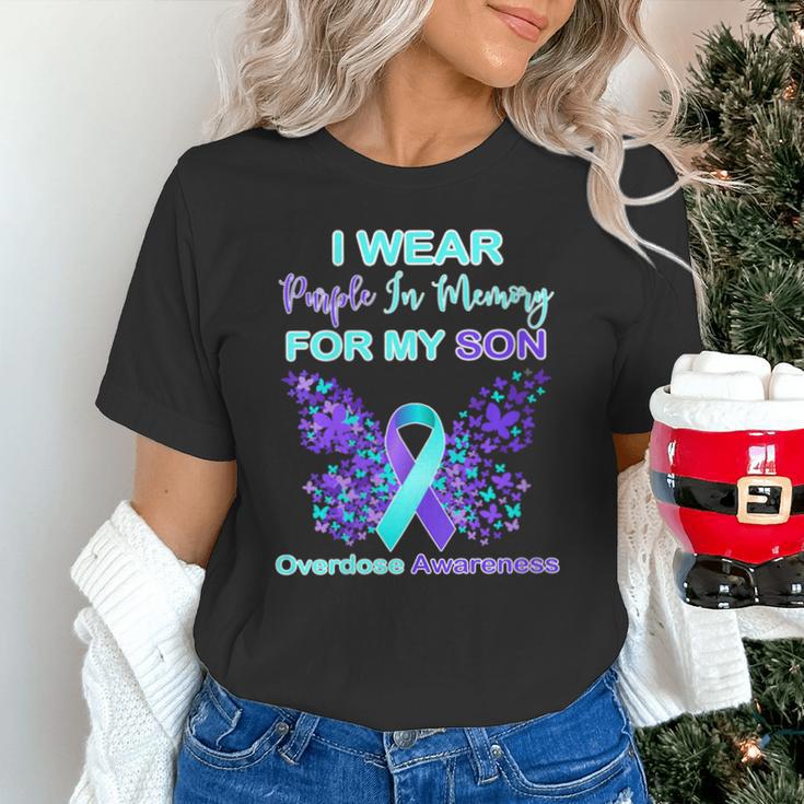 I Wear Purple In Memory For My Son Overdose Awareness Unisex T-Shirt