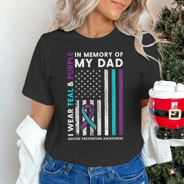 I Wear Teal & Purple In Memory Of My Dad Suicide Prevention Unisex T-Shirt I Wear Teal & Purple In Memory Of My Dad Suicide Prevention Unisex T-Shirt