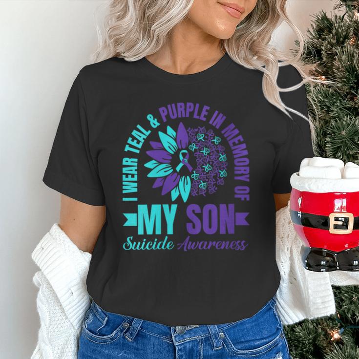 I Wear Teal Purple In Memory Of My Son Suicide Awareness Unisex T-Shirt I Wear Teal Purple In Memory Of My Son Suicide Awareness Unisex T-Shirt