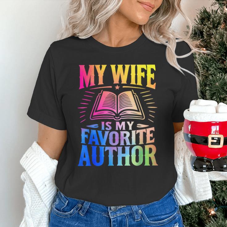My Wife Is My Favorite Author Book Writer Writing Husband Unisex T-Shirt
