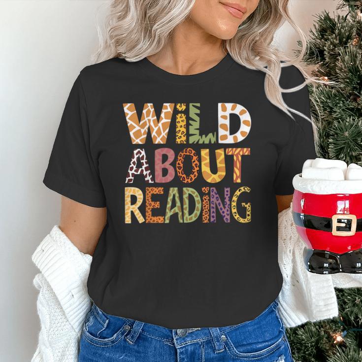 Wild About Reading Book Animal Children's Book Lover Teacher Unisex T-Shirt
