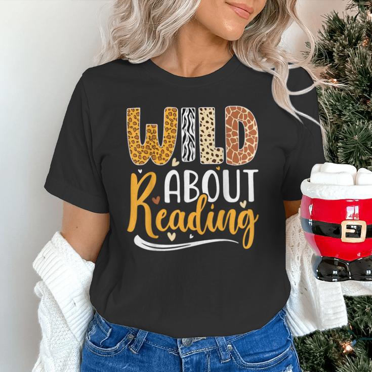 Wild About Reading Lover Bookworm Library Teacher Zoo Animal Unisex T-Shirt Wild About Reading Lover Bookworm Library Teacher Zoo Animal Unisex T-Shirt