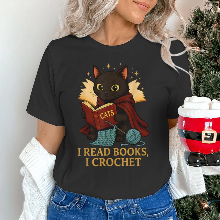 Wizard Cat Reading a Book While Crocheting Unisex T-Shirt Wizard Cat Reading a Book While Crocheting Unisex T-Shirt