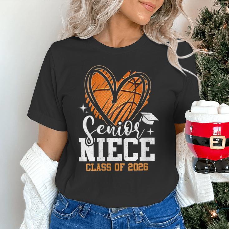 Women's Senior Niece Class Of 2026 Basketball Graduation Heart Unisex T-Shirt