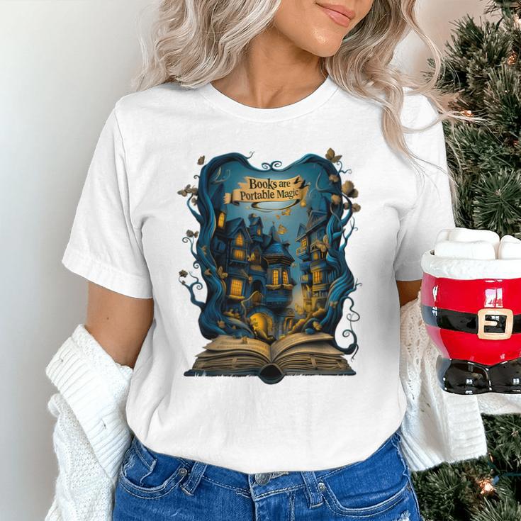 4 Books Are Portable Magic Bookish Reading Nerd Quote Unisex T-Shirt 4 Books Are Portable Magic Bookish Reading Nerd Quote Unisex T-Shirt