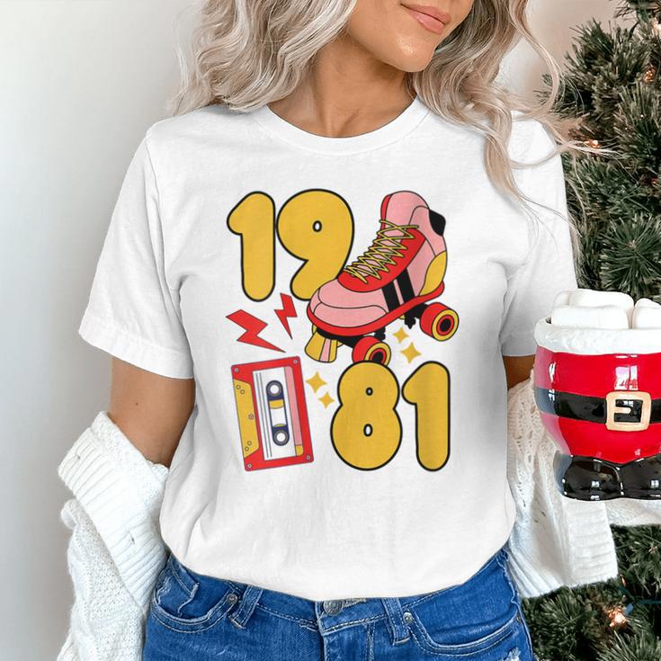 80s Vibes Mixed Tapes & Roller Skates 1981 Nostalgia Retro Unisex T-Shirt