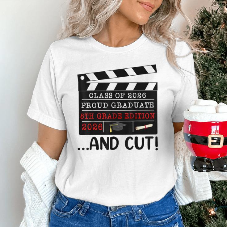 8th Grade Graduation 2026 Graduate Clapperboard Unisex T-Shirt