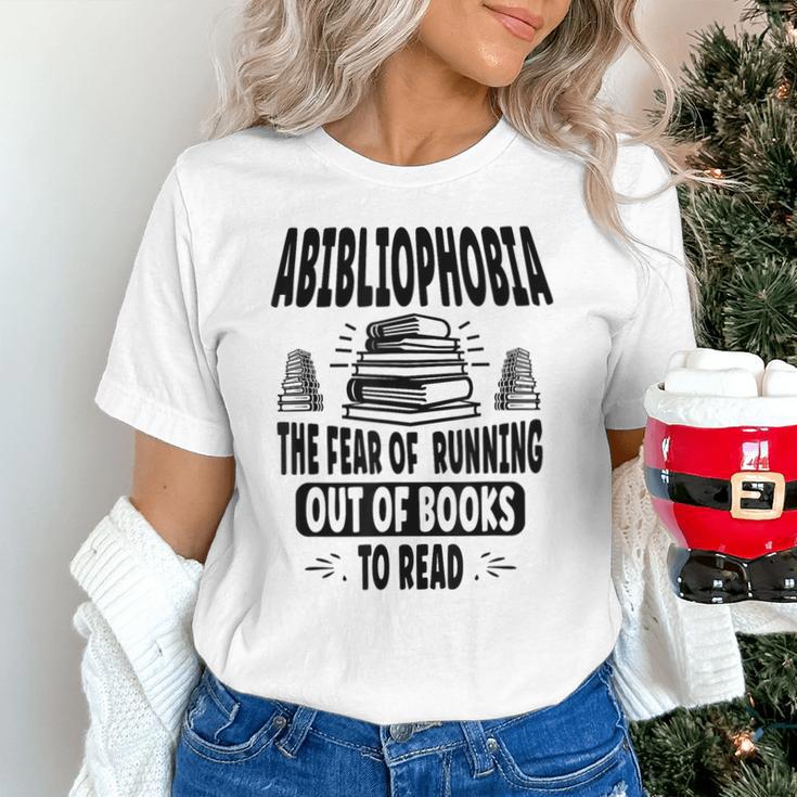 Abibliophobia Definition Book Reading Lover Fans Text Unisex T-Shirt