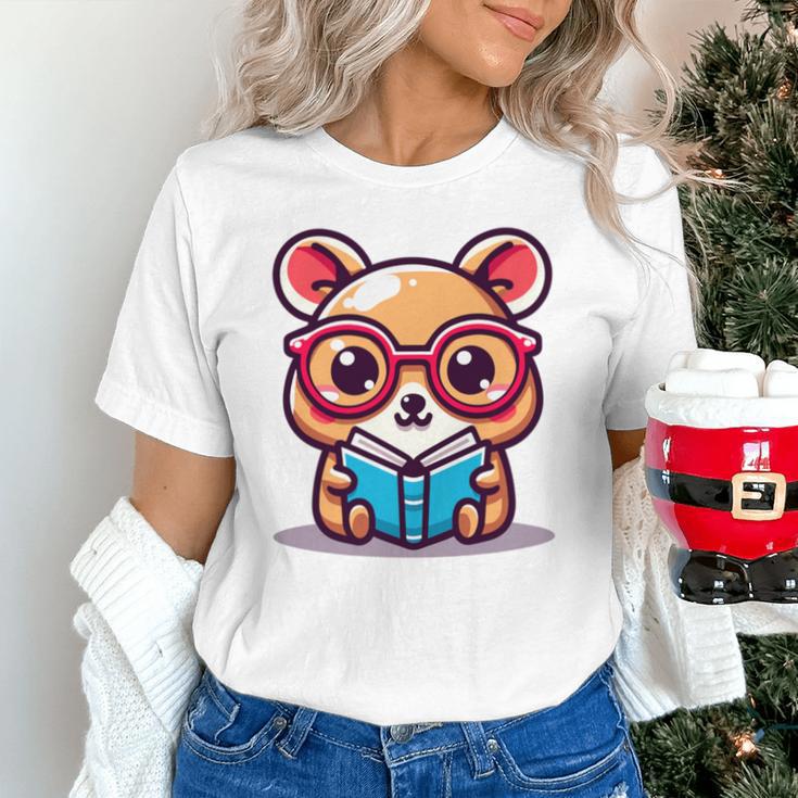 Adorable Book Lover Quokka With Reading Glasses Cute Unisex T-Shirt Adorable Book Lover Quokka With Reading Glasses Cute Unisex T-Shirt