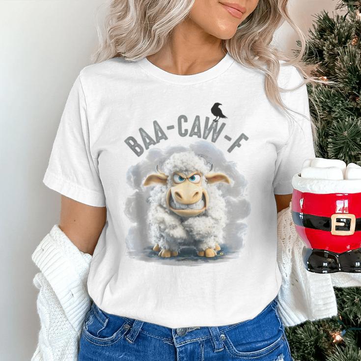 Back Off – Sheep Baa Crow Caw Pun For Introverts Unisex T-Shirt