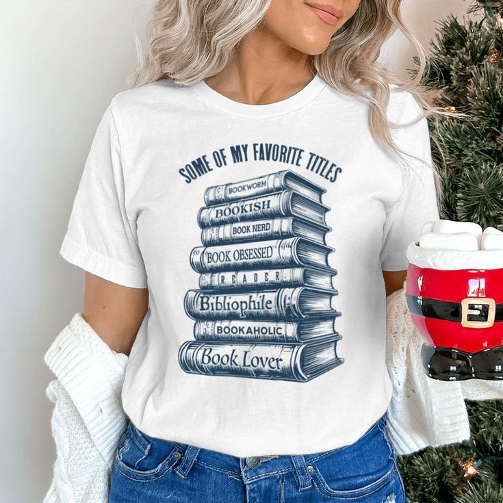 Book Lover Bookish Reader Bibliophile Book Nerd Titles Unisex T-Shirt Book Lover Bookish Reader Bibliophile Book Nerd Titles Unisex T-Shirt