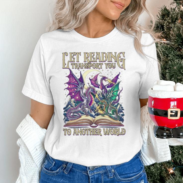 Book Lover Dragon Reading Transport You To Another World Unisex T-Shirt Book Lover Dragon Reading Transport You To Another World Unisex T-Shirt