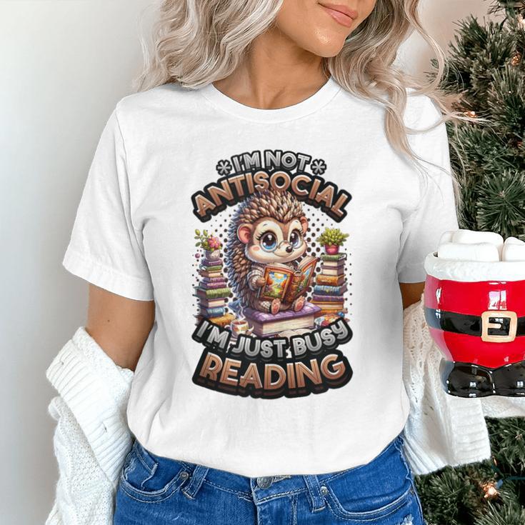 Book Lover Hedgehog Reading Books Introvert Bookworm Unisex T-Shirt Book Lover Hedgehog Reading Books Introvert Bookworm Unisex T-Shirt