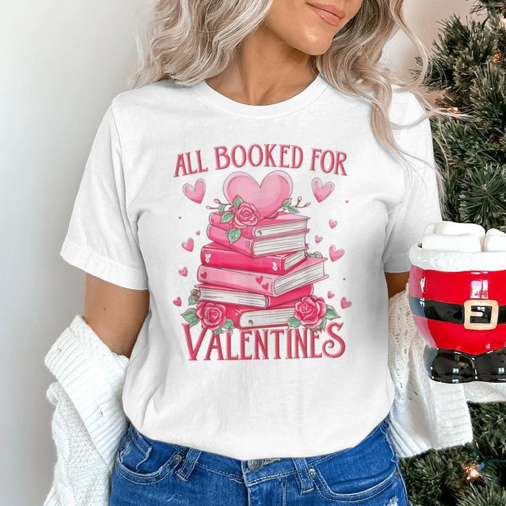 All Booked For Valentine Books Lover Teacher Floral Unisex T-Shirt All Booked For Valentine Books Lover Teacher Floral Unisex T-Shirt