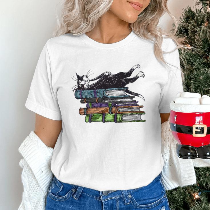 Books Cats Life Is Sweet Cats Books Lover Men Women Unisex T-Shirt