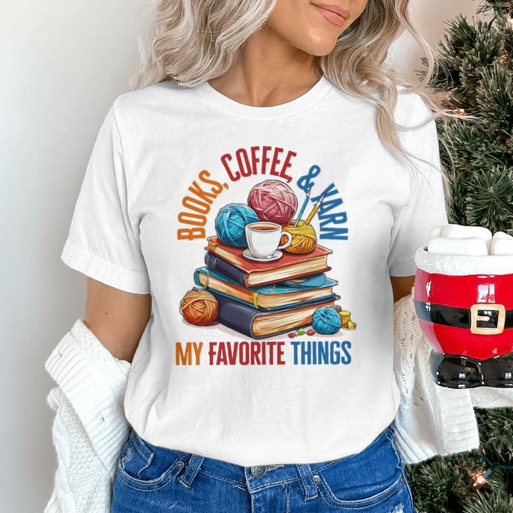Books Coffee & Yarn Lover My Favorite Things Unisex T-Shirt