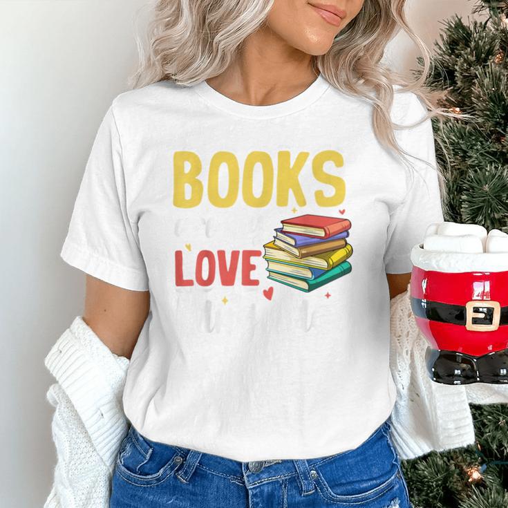 Books Are My Love Language Stack Unisex T-Shirt