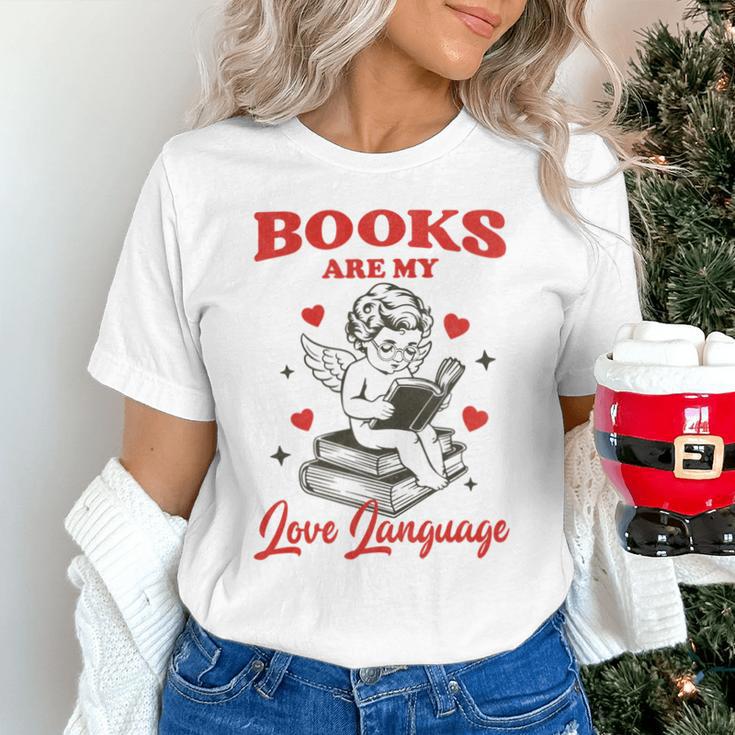 Books Are My LoveLanguage Cupid Valentines Unisex T-Shirt