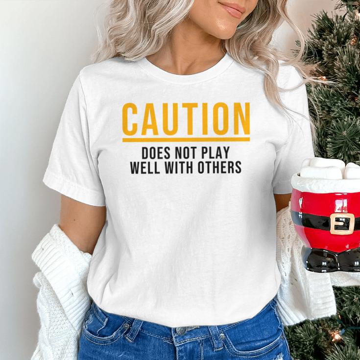 Caution Does Not Play Well With Others Introvert Unisex T-Shirt