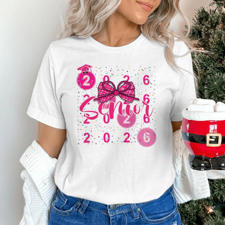 Class Of 2026 Senior Coquette Pink Bow Graduation Family Premium Tri-Blend Unisex T-Shirt