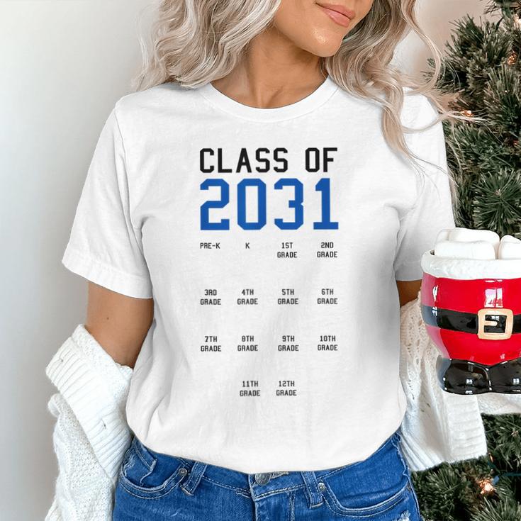 Class Of 2031 Graduation T-Shirt With Space For Handprints Unisex T-Shirt
