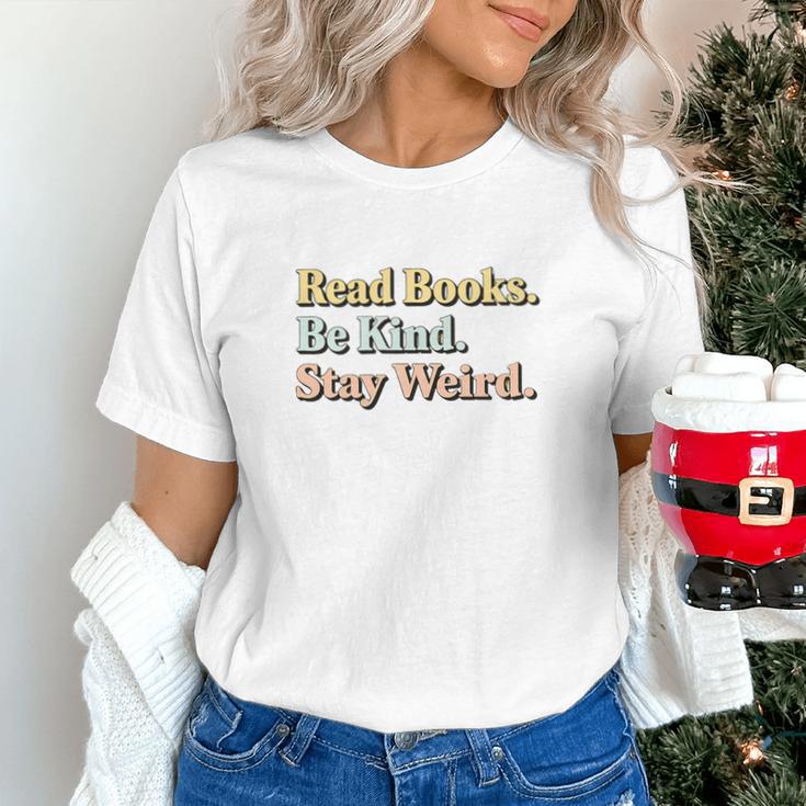 Classic Read Books Be Kind Stay Weird Positive Reader Premium Tri-Blend Unisex T-Shirt