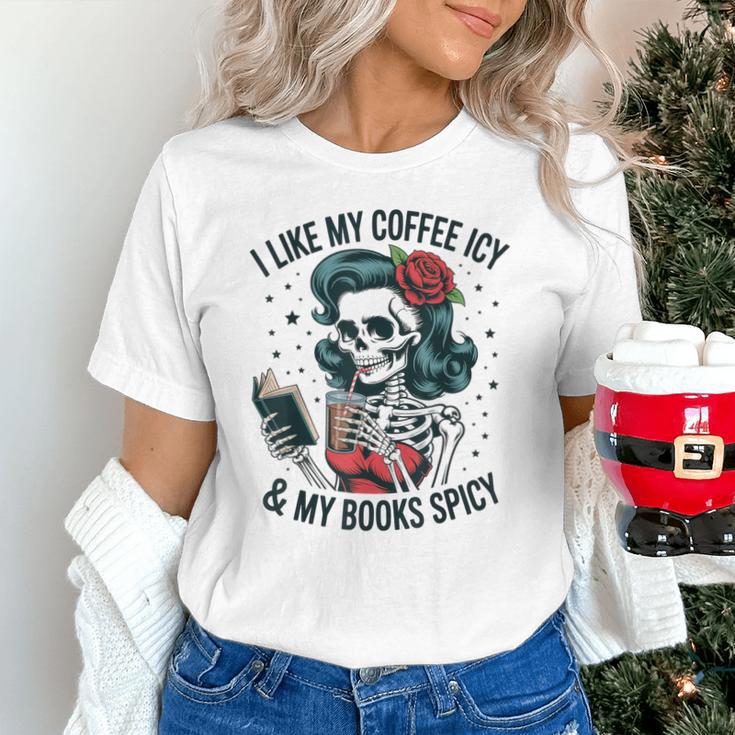 I Like My Coffee ICY & My Books Spicy For Book Lovers Unisex T-Shirt I Like My Coffee ICY & My Books Spicy For Book Lovers Unisex T-Shirt